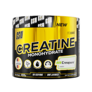 créatine Creapure Tunisie, GSN Creatine Monohydrate Creapure 300g, supplement performance sportive, force musculaire Tunisie, pure creatine monohydrate.