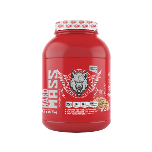 American Wolf Hard Mass 3kg Tunisie, mass gainer American Wolf, prise de masse musculation Tunisie, gainer high calorie, BCAA L-Glutamine gainer.