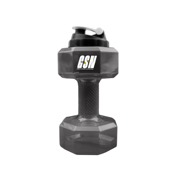 shaker dumbbell Tunisie, Shaker GSN pratique, shaker gym, bouteille mélange sportive, shaker sans BPA, accessoire musculation Tunisie.