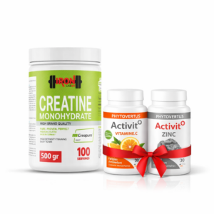 Pack créatine Tunisie - Pack créatine 500g Iron Lab + vitamine C + zinc : force, récupération et immunité. Idéal musculation en Tunisie.
