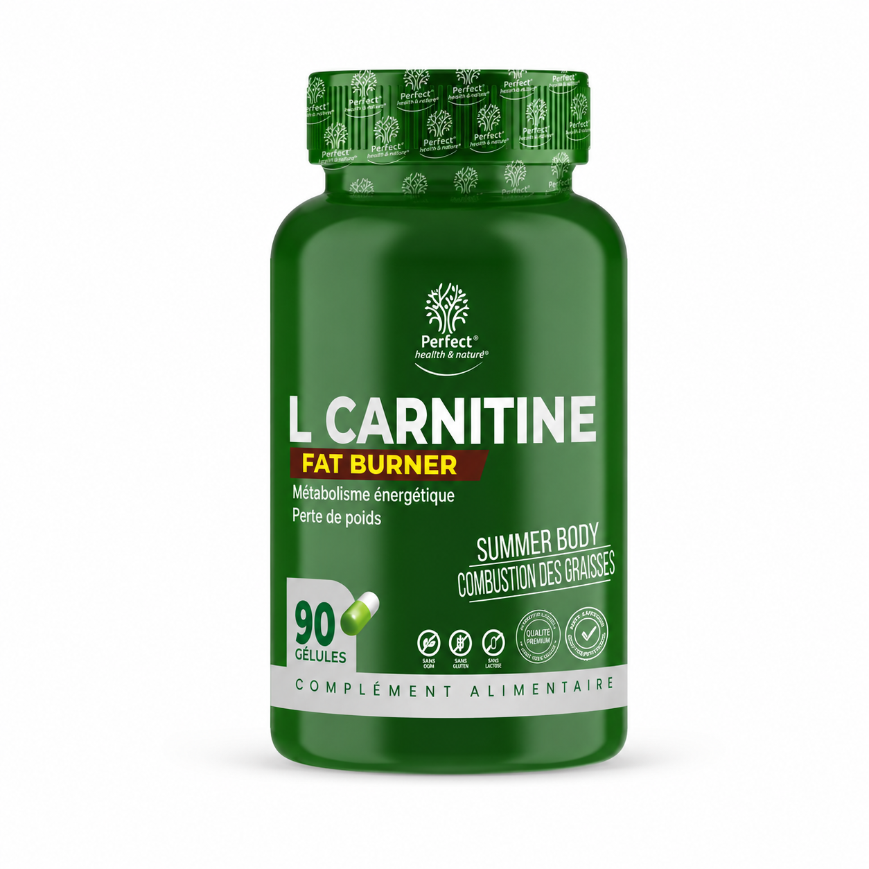 L-Carnitine Tunisie, carnitine 90 gélules, brûleur de graisse Tunisie, métabolisme graisses énergie, supplément définition musculaire.