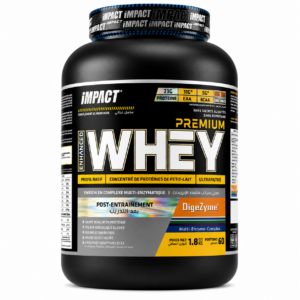Impact Premium Whey Enhanced Tunisie, whey DigeZyme® Tunisie, whey protéine digestibilité améliorée, whey sans lactose Tunisie, protéine récupération musculation Tunisie.