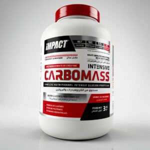 Impact Intensive Carbomass Tunisie, gainer prise de masse Tunisie, carbo mass gainer, gainer avec créatine, supplément prise de poids musculation Tunisie.