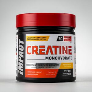 Impact créatine aromatisée Tunisie, créatine monohydrate 500 g, supplément créatine pour performance, créatine force puissance Tunisie, créatine au goût fruité. compléments alimentaires tunis tunisie