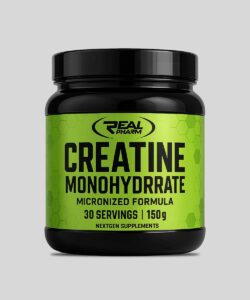 Créatine monohydrate Tunisie, Real Pharm créatine 150g, créatine micronisée performance, supplément force et puissance, créatine récupération et endurance