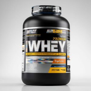 Impact Premium Whey Enhanced Tunisie, whey DigeZyme® Tunisie, whey protéine digestibilité améliorée, whey sans lactose Tunisie, protéine récupération musculation Tunisie.