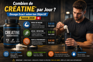 Combien de Créatine par Jour ? Dosage Exact selon ton Objectif (Tunisie 2026)