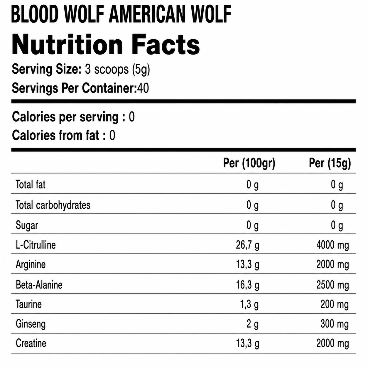 compléments alimentaires tunisie bllod wolf