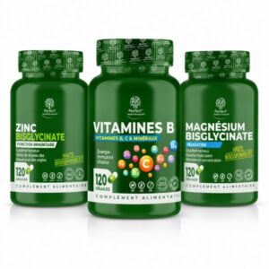 Vitamines B 120 Caps + Zinc Bisglycinate 120 Caps + Magnesium Bisglycinate 120 Caps P.N.