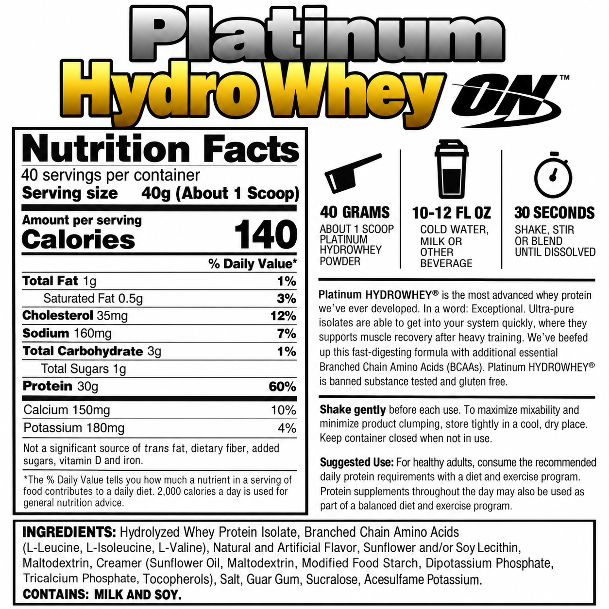Platinum Hydrowhey Tunisie