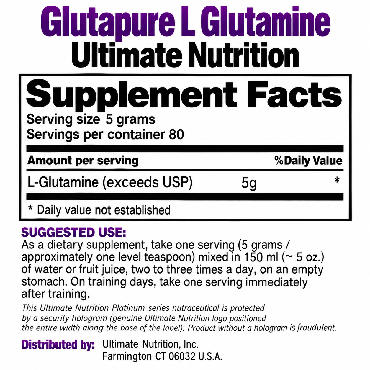 glutamine Ultimate Nutrition